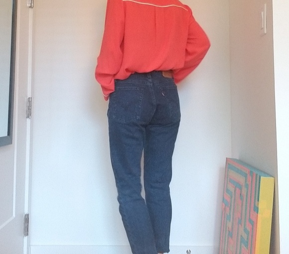 Rachel Roy Pajama Style Top w/ White Piping - Picture 5 of 7